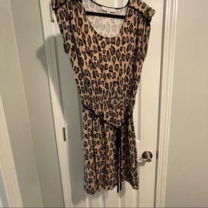 *DONATED* LOFT | Women’s Cheetah Print Dress with Belt | Size M